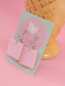 Karnevaalikeksi-korvakorut, vaaleanpunainen